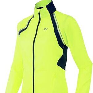 Pearl Izumi convertible cycling jacket in hi-visibility yellow, medium, like new